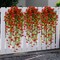 Artificial Flowers for Outdoors, 4PCS Fake Silk Hanging Flowers for Home Decor (Red)